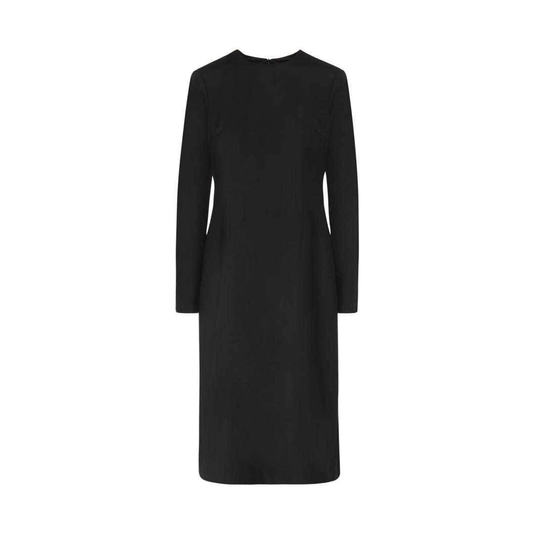 Classic Black Midi Dress - Elmoud