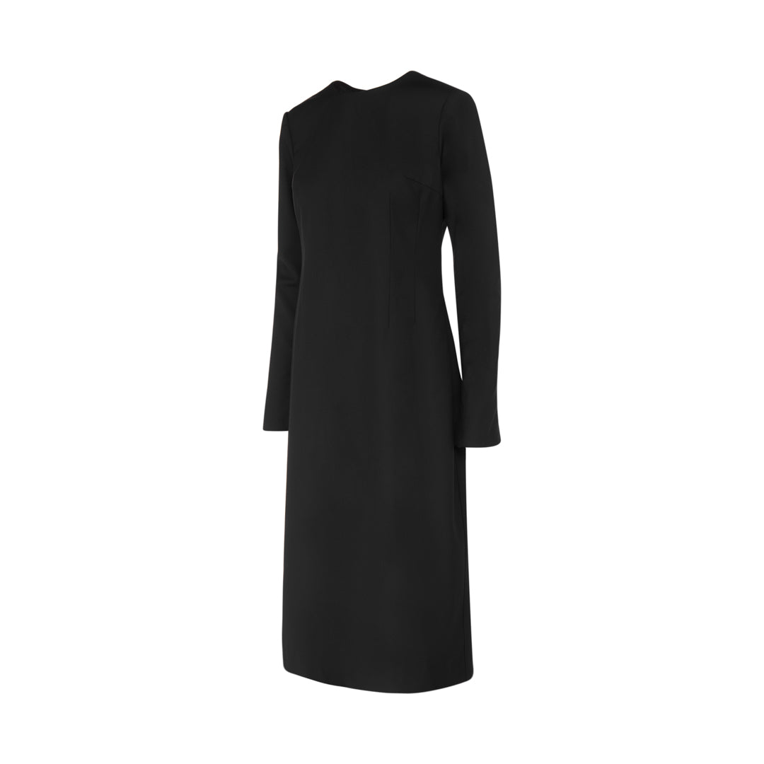 Classic Black Midi Dress - Elmoud