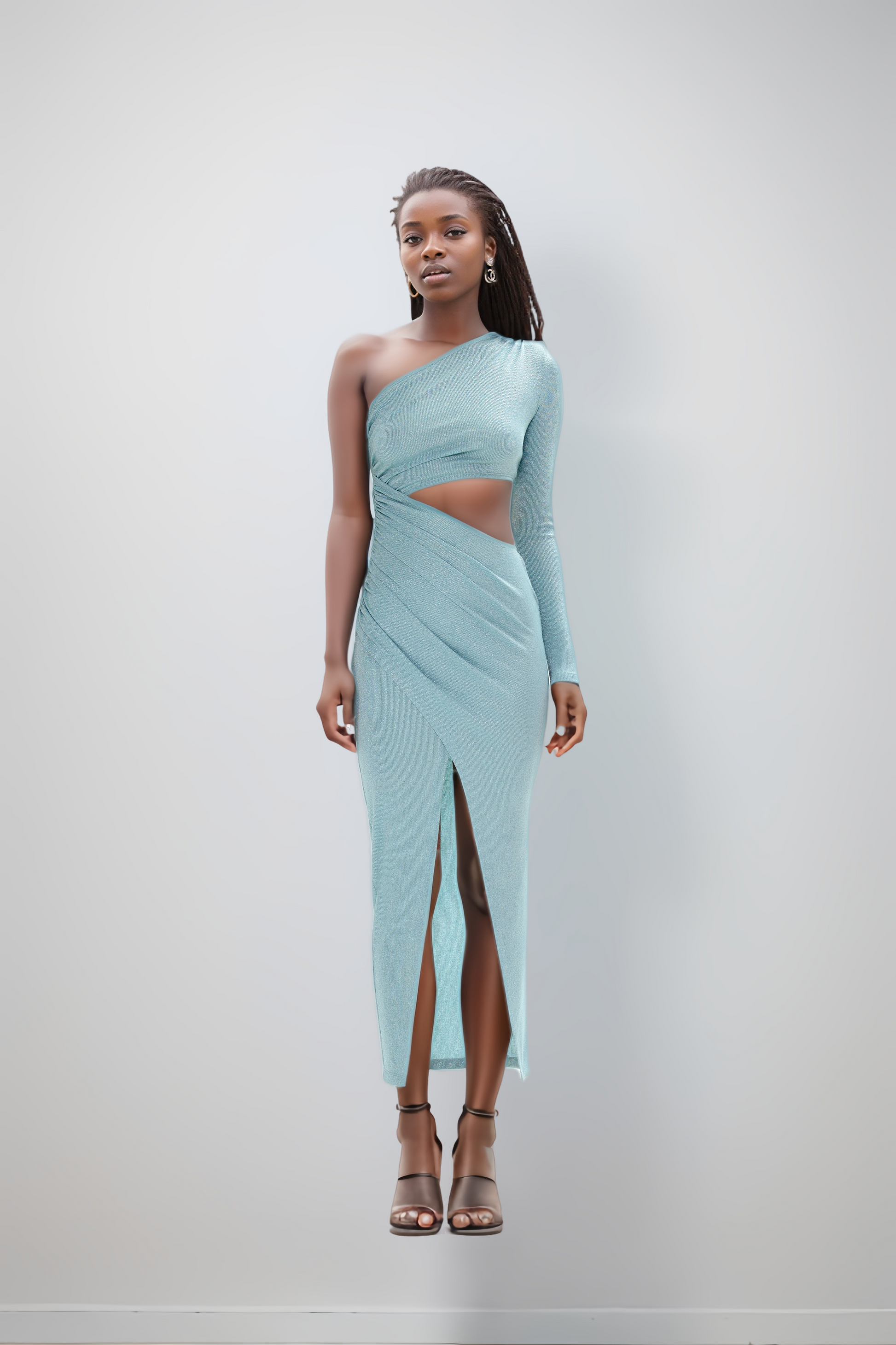 Glitter Midi Dress - Elmoud