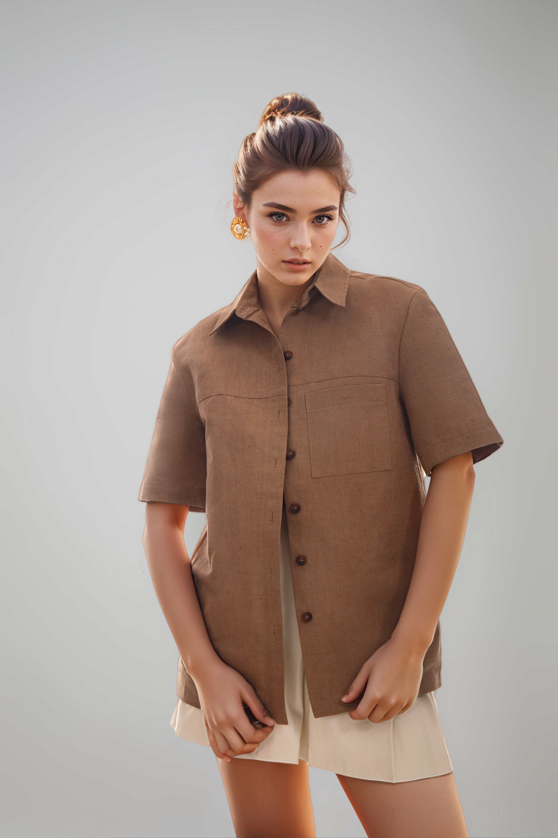 Tasha Linen Shirt - Elmoud